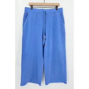 Talbots Pants Womens Large Blue Lounge‎ Crop Pants Drawstring Casual Comfy NEW